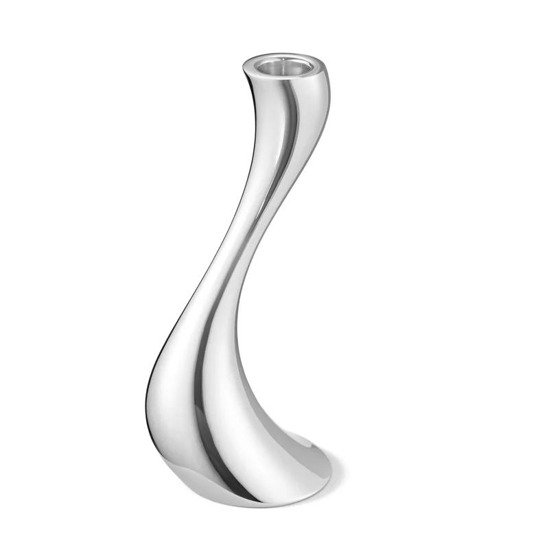 Cobra Sinuous 3-Piece Mirror-Polished Stainless Steel Candlestick Set