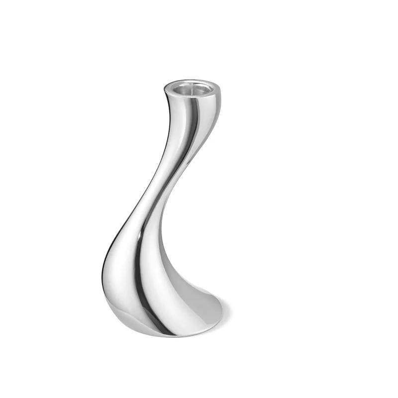 Cobra Sinuous 3-Piece Mirror-Polished Stainless Steel Candlestick Set