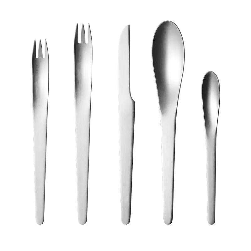 Arne Jacobsen Matte Stainless Steel 5-Piece Flatware Set