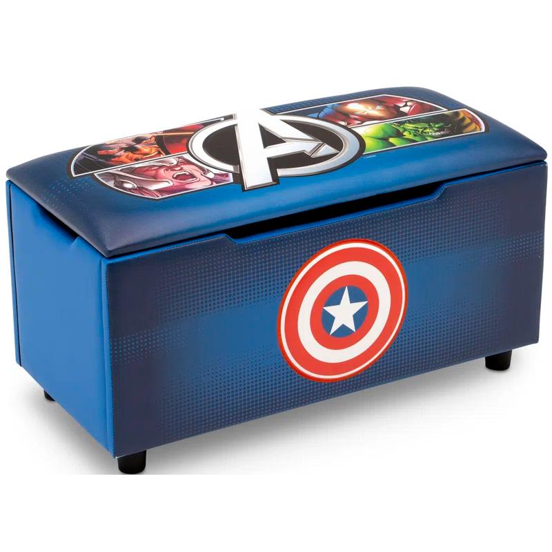 Delta Children Marvel Avengers Faux Leather Upholstered Storage Bench