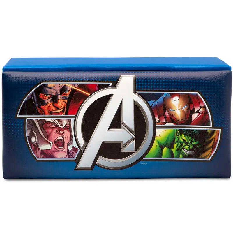 Delta Children Marvel Avengers Faux Leather Upholstered Storage Bench