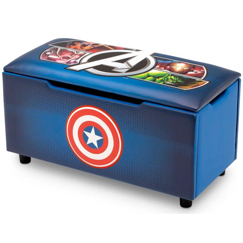 Delta Children Marvel Avengers Faux Leather Upholstered Storage Bench