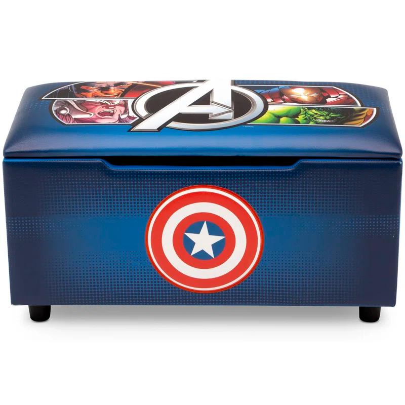 Delta Children Marvel Avengers Faux Leather Upholstered Storage Bench
