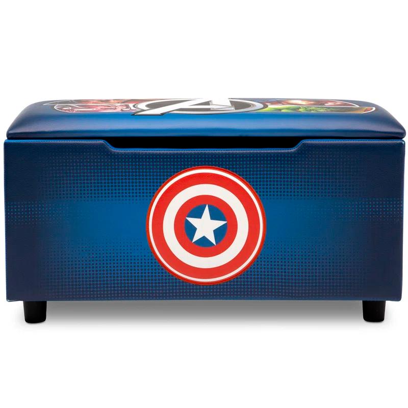 Delta Children Marvel Avengers Faux Leather Upholstered Storage Bench