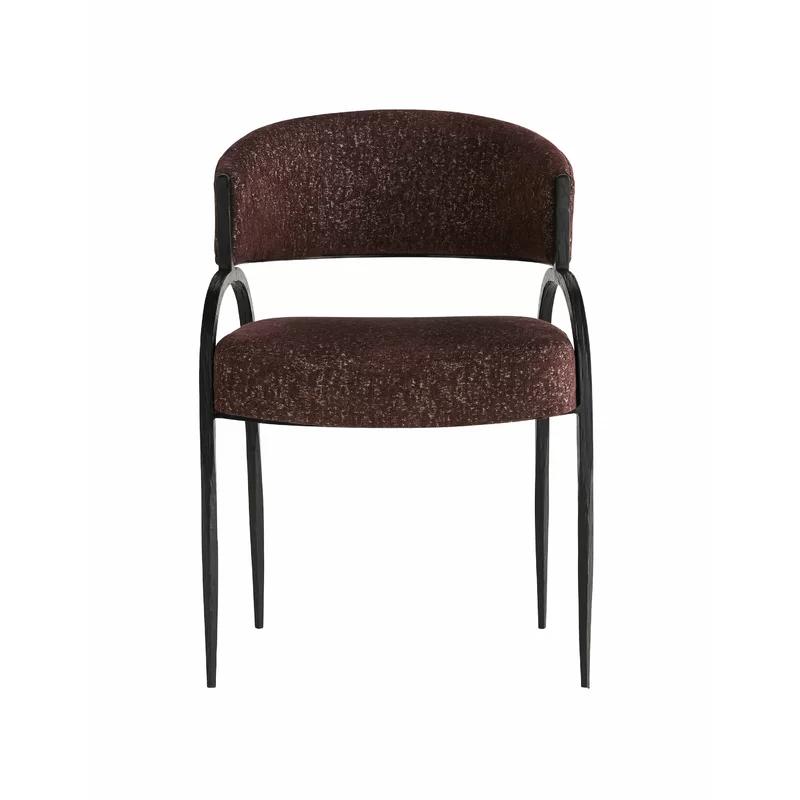 Bordeaux Chenille Handcrafted Metal Armchair