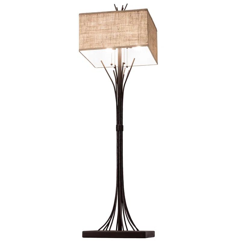 Meyda Lighting Rustic Lodge 63'' Black Coffee Traditional Floor Lamp