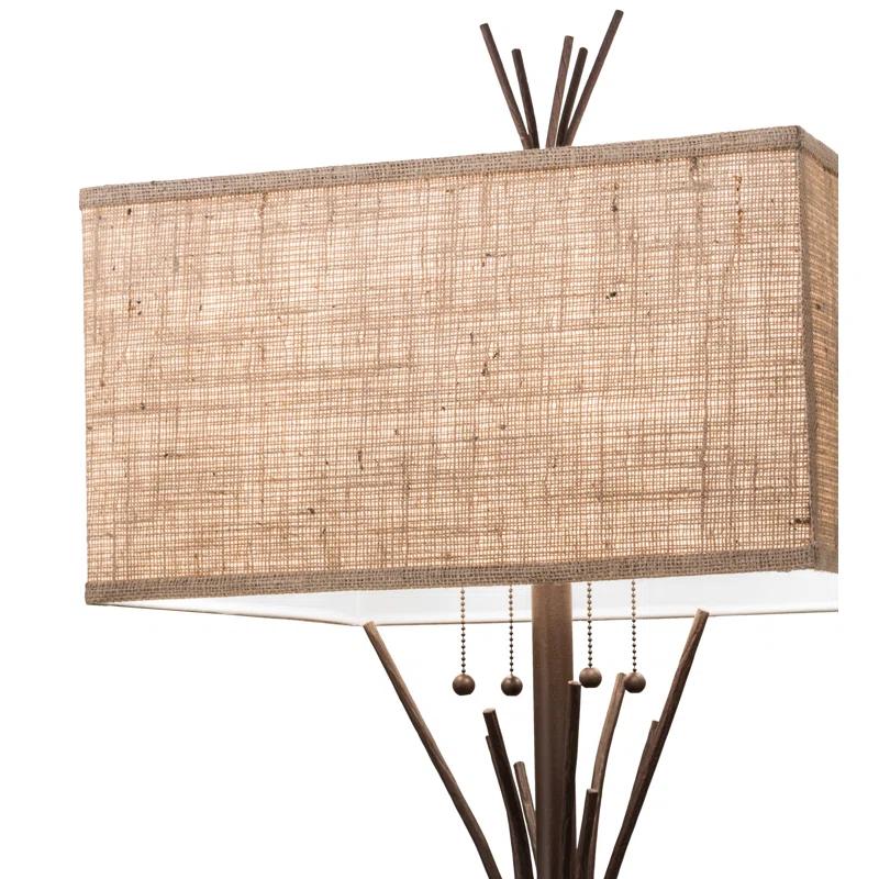 Meyda Lighting Rustic Lodge 63'' Black Coffee Traditional Floor Lamp