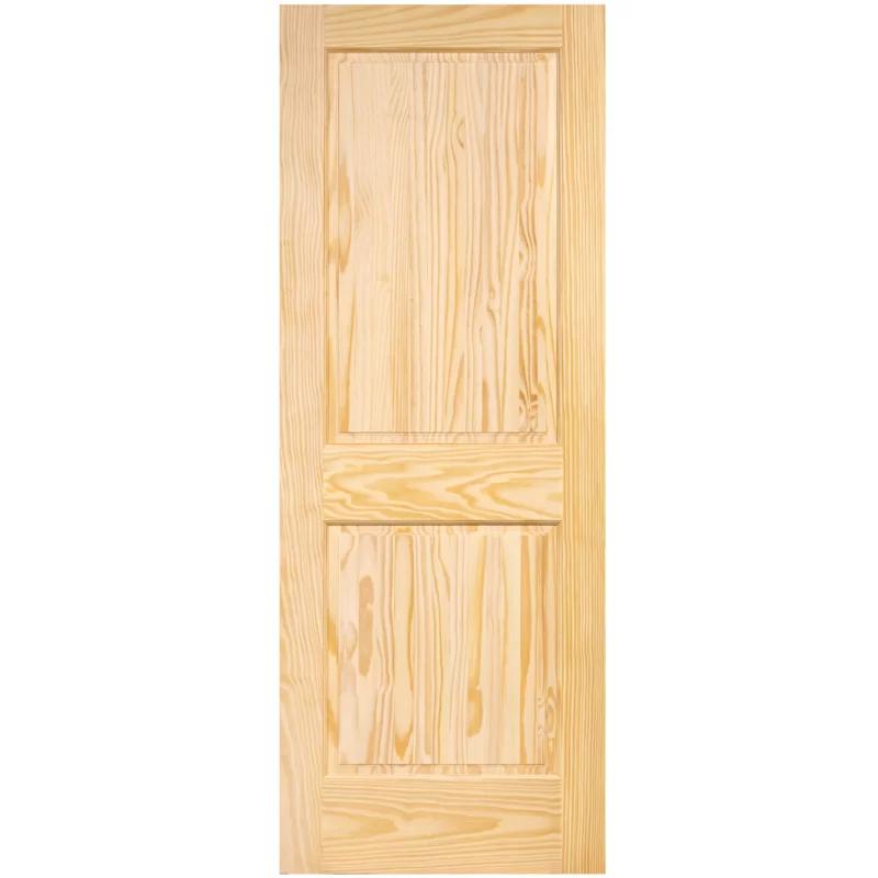 Traditional Pine Veneer Solid Wood Unfinished Interior Door