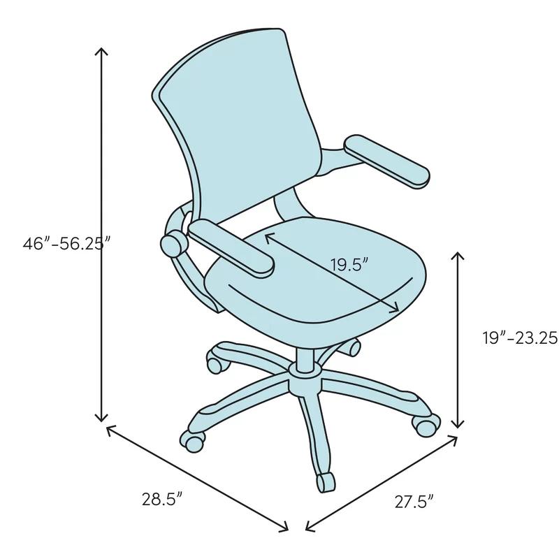 Black Mesh High Back Swivel Office Chair with Adjustable Arms