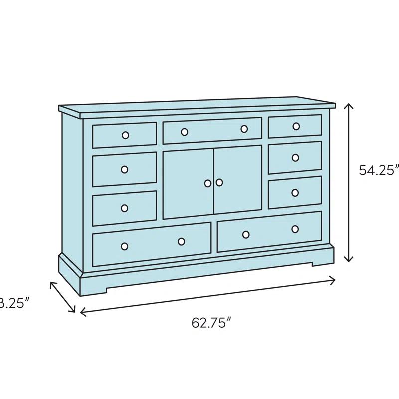 Michael Amini State St. 4 Drawer Combo Dresser | Wayfair