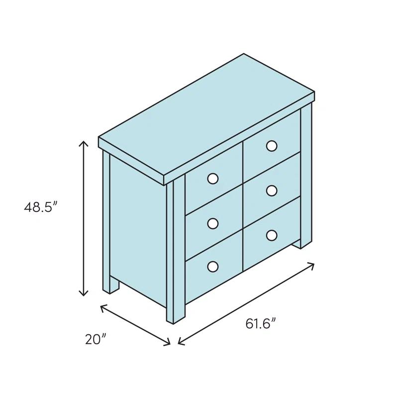 Dowton Abbey 61.61'' W 11 - Drawer Dresser