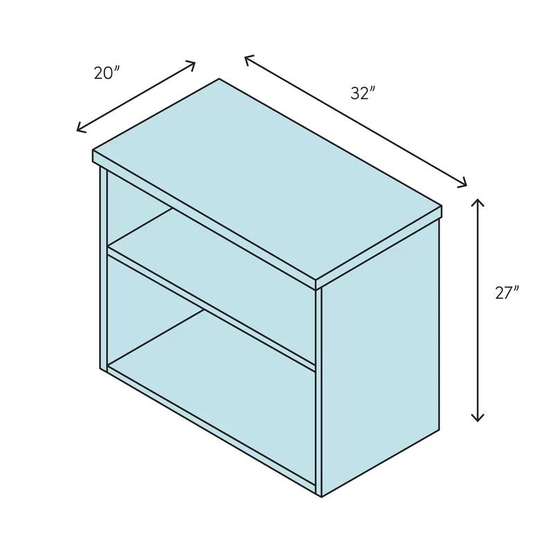 Adjustable Medium Wood Bookcase with Cubes and Shelves