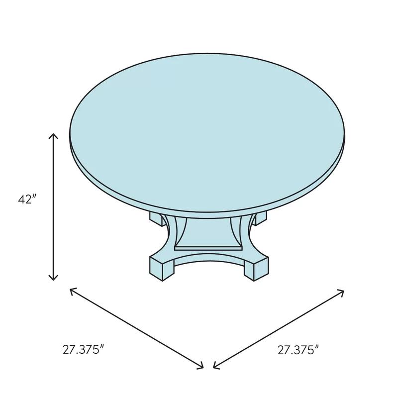 Retro Round 42" Light Wood & Metal Pub Table with Acrylic Top