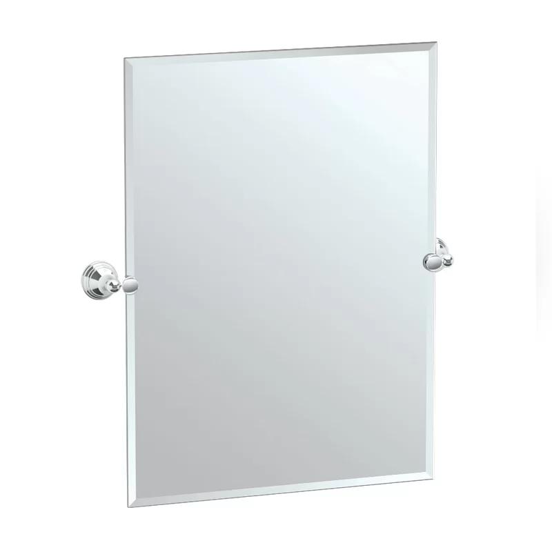 Charlotte Polished Chrome 31.5" Frameless Rectangular Vanity Mirror