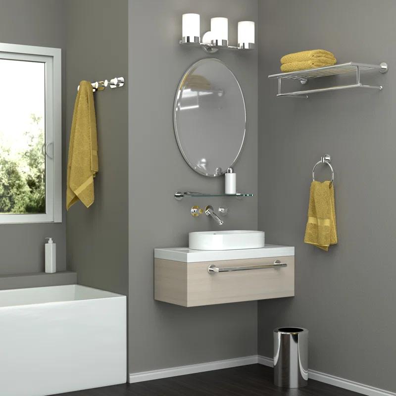 Wall Mount 25.75" W Towel Rack with Towel Bar