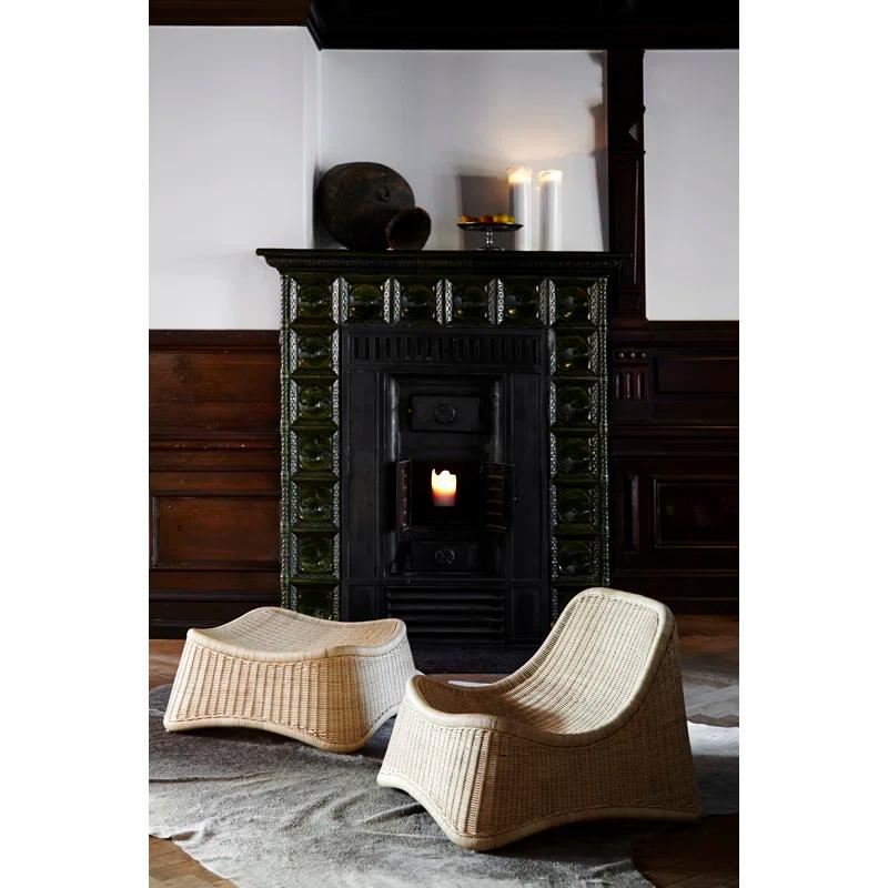 Sika Design Nanna Ditzel Chill Rattan Chair and Stool | Wayfair