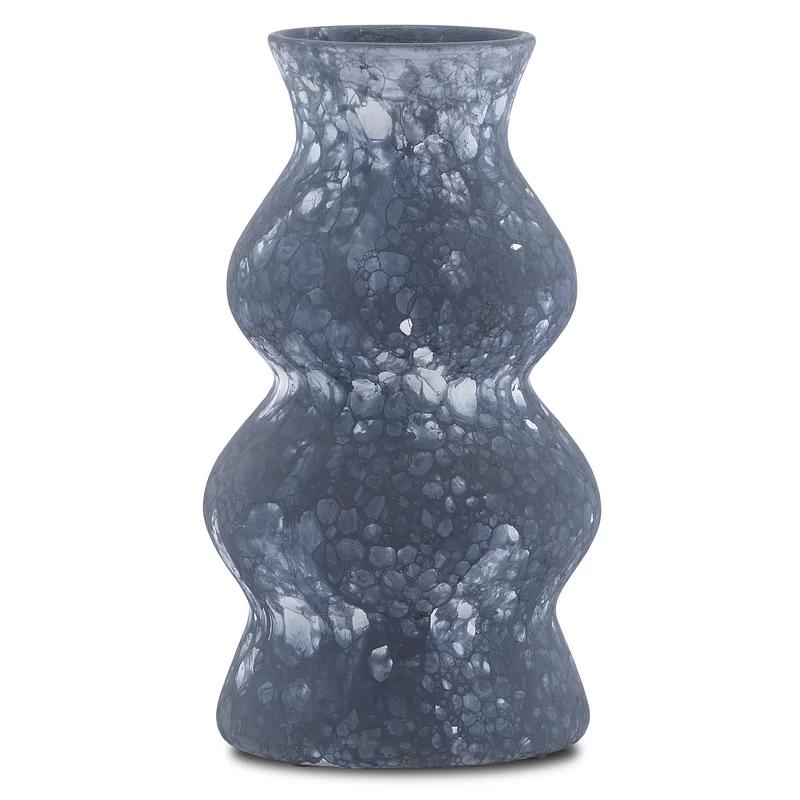 Phonecian Navy & White Handmade Terracotta Decorative Vase