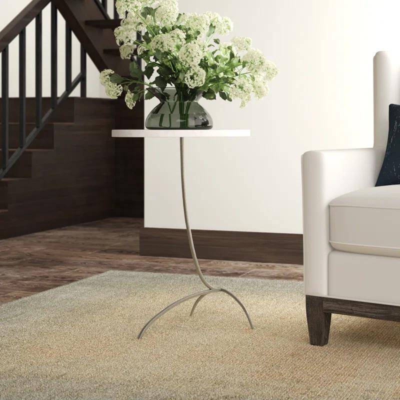 Maitland-Smith Clam Stone Top End Table