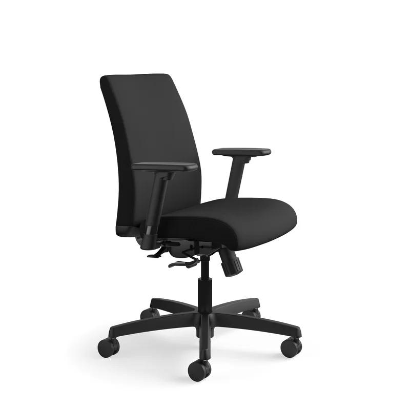 Black Mesh Adjustable Task Chair with Swivel and Tilt