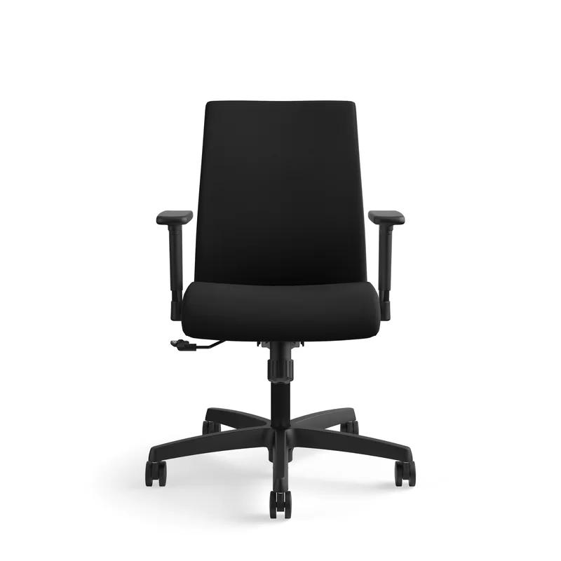 Black Mesh Adjustable Task Chair with Swivel and Tilt