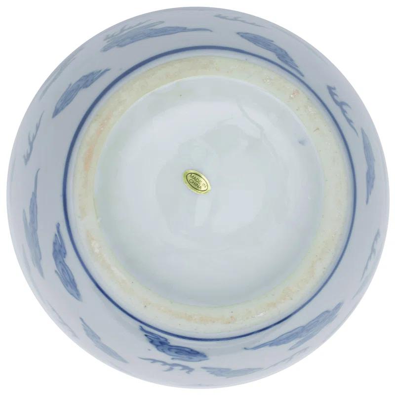 11" Dragon Blue & White Porcelain Vase Jar