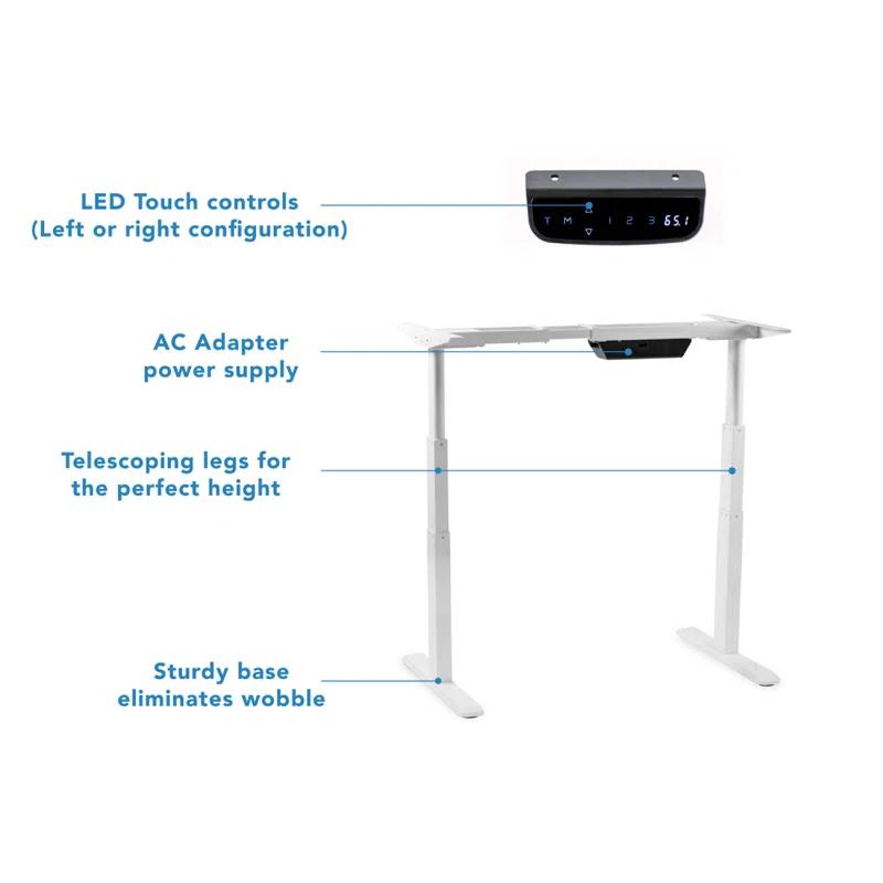 Mount-it Mount-It! Electric Standing Desk Frame, Motorized Sit Stand Desk Base with Programmable and Memory