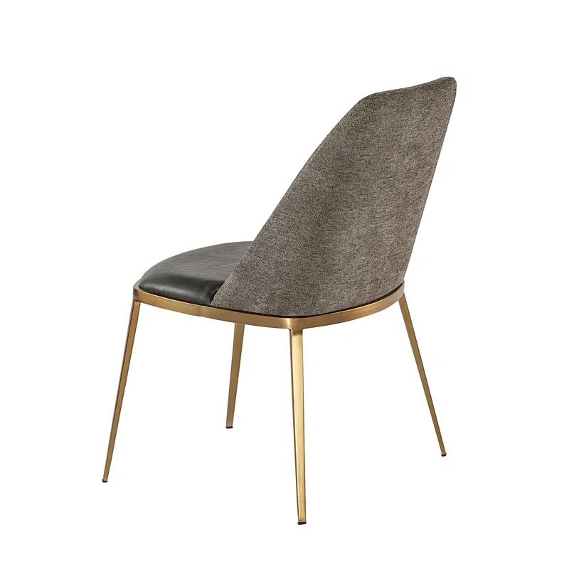 Bravo Portabella Faux Leather and Metal Dining Chair