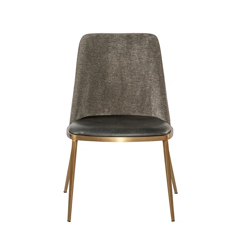 Bravo Portabella Faux Leather and Metal Dining Chair
