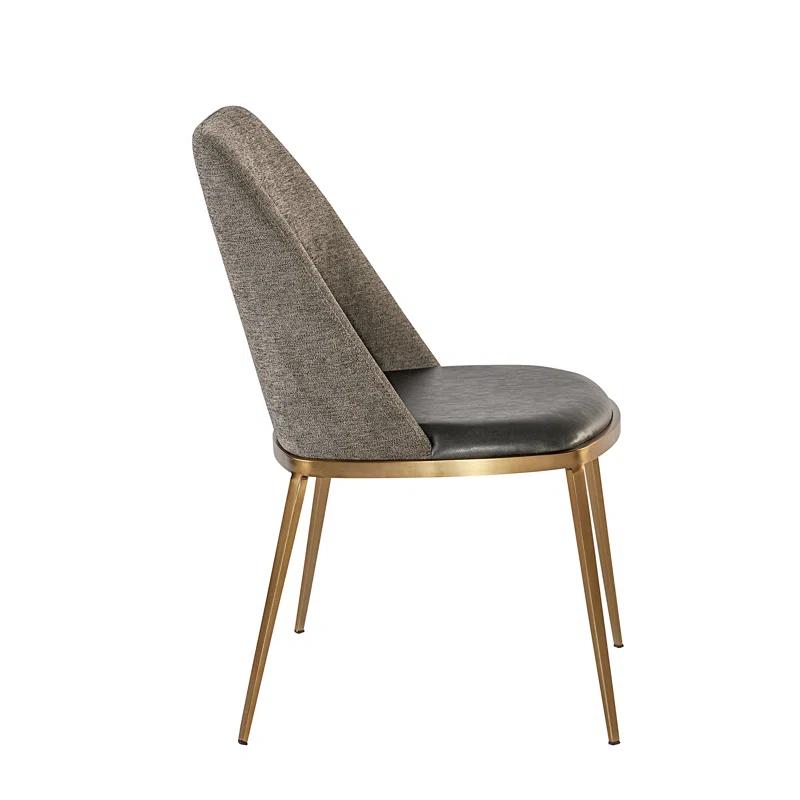 Bravo Portabella Faux Leather and Metal Dining Chair