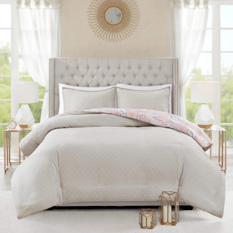 Madison Park Isla 3 Piece Reversible Cotton Floral Duvet Set