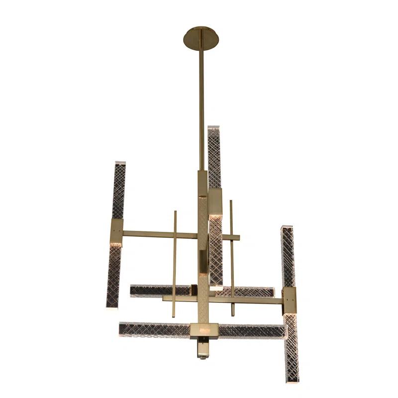 Apollo 10 - Light Dimmable LED Sputnik Modern Linear Chandelier