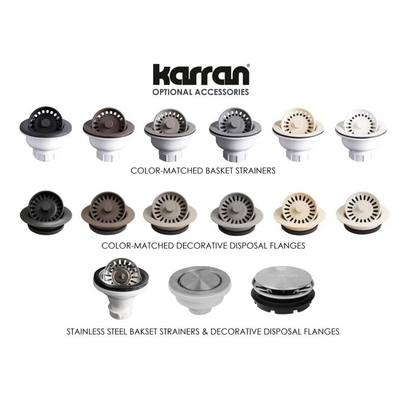 Karran Undermount Quartz Composite 24'' X 20-3/4'' Single Bowl Kitchen Sink