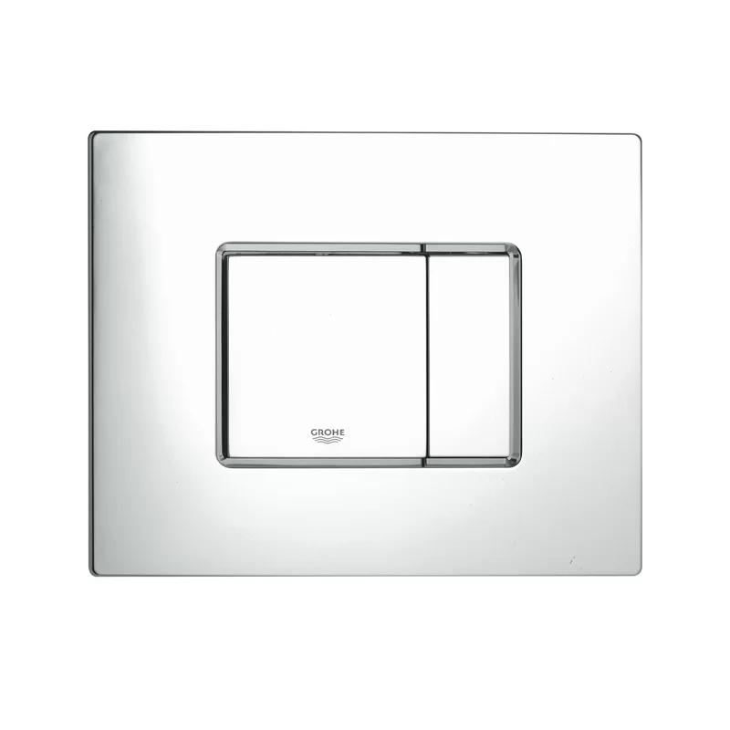 Cosmopolitan Dual-Flush Wall-Mounted Toilet Flush Plate in Brushed Chrome