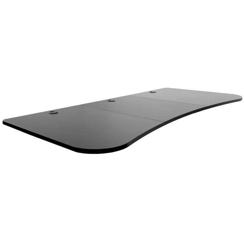 Vivo Adjustable 3-Panel Black Particle Board Desk Surface