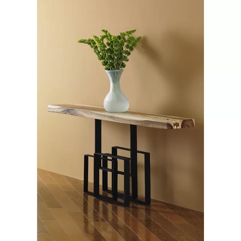 Acacia Solid Wood and Rusted Metal 60" Console Table