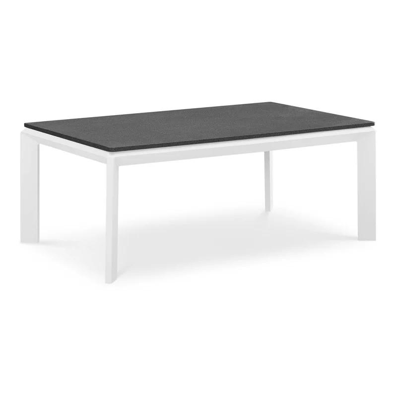 Riverside Scratch-Resistant White Aluminum Outdoor Coffee Table