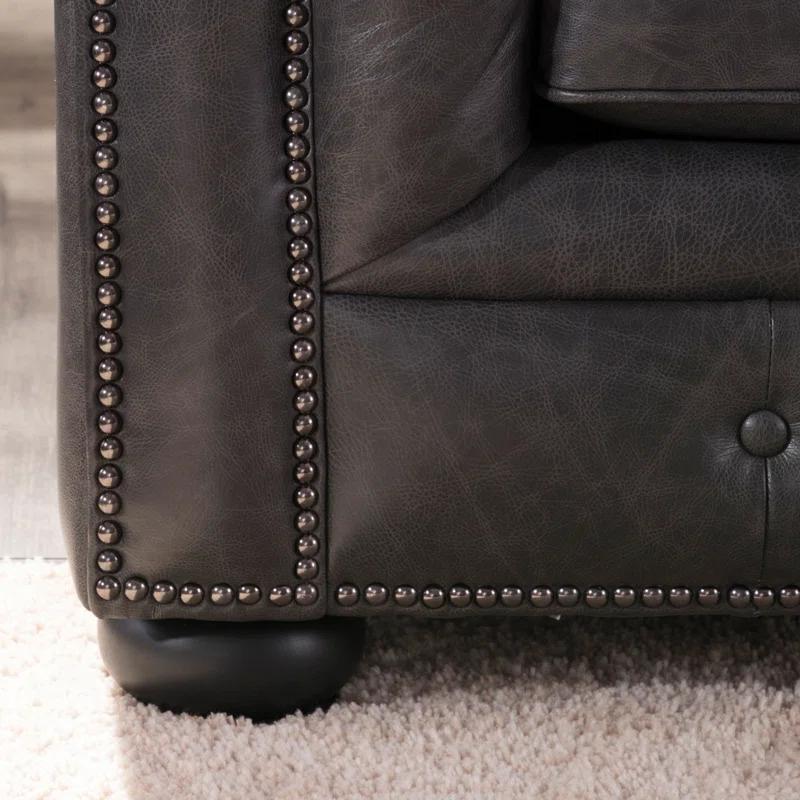 Freddie 95'' W Leather Sofa