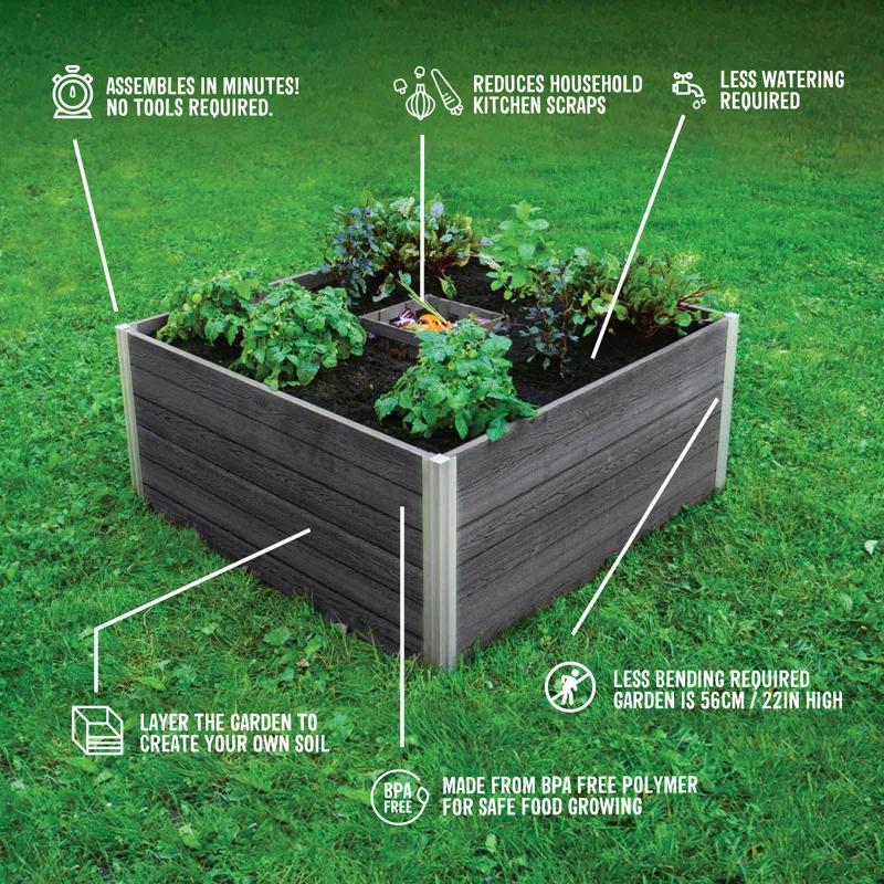 Vita Urbana Keyhole Composting Raised Garden Bed