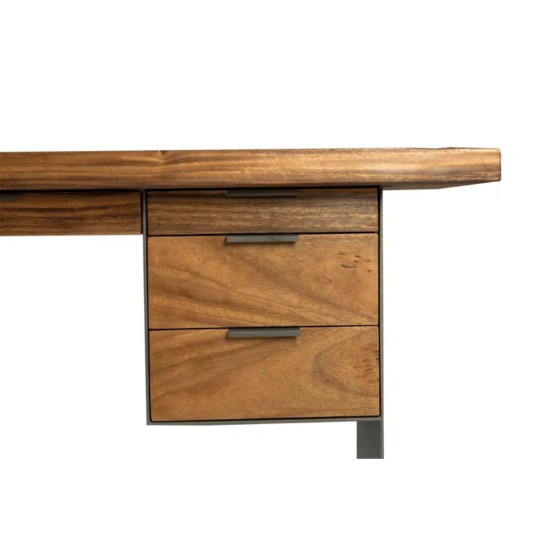 Phillips Collection Iron Frame Standing Desk with Drawers