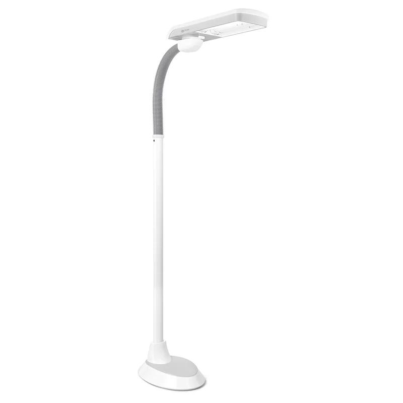 Elegant 67'' Adjustable White and Grey LED Floor Lamp