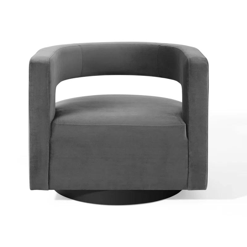 Modway Spin Cutaway Performance Velvet Swivel Armchair