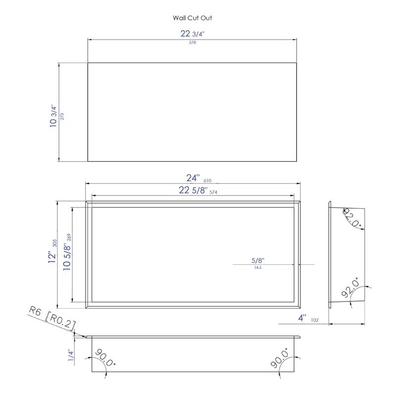 Adhesive Stainless Steel Shower Shelf