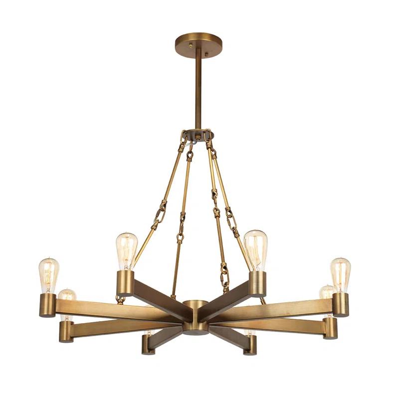 Manchester Antique Brass 8-Light Circular Chandelier