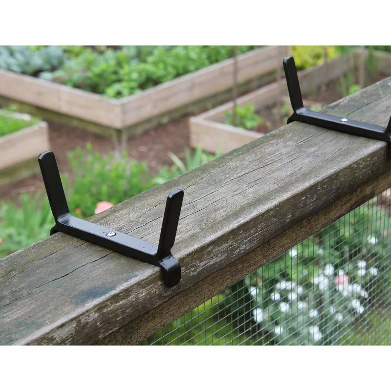 6'' Black Steel Railing Flower Box Bracket for Urban Gardens