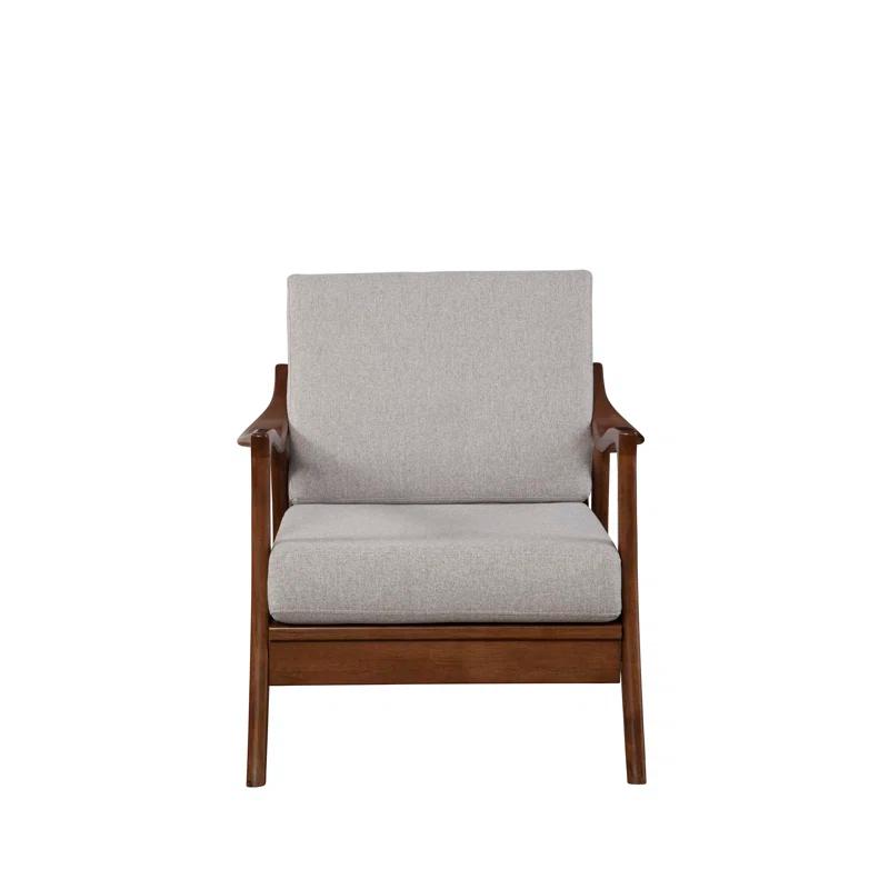 Gray Mid Century Modern Lounge Chair with Cushions