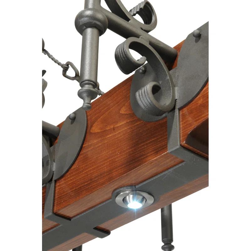 Rustic Lodge 15 - Light Dimmable Square / Rectangle Chandelier