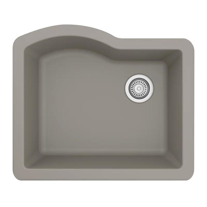 Karran Undermount Quartz Composite 24'' X 20-3/4'' Single Bowl Kitchen Sink