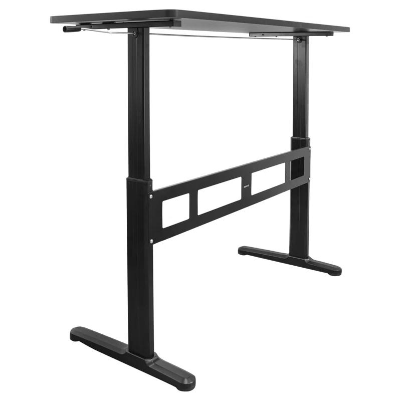 Mount-it Mount-It! Height Adjustable Hand Crank Sit-Stand Desk, Frame and Tabletop Included, 88 Lbs. Capacity