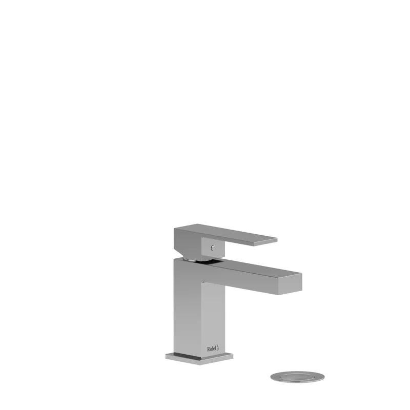 Kubik Modern Chrome Single Hole Deck Mounted Bathroom Faucet