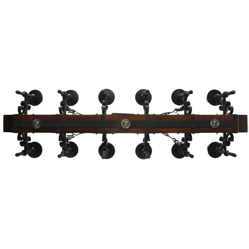 Rustic Lodge 15 - Light Dimmable Square / Rectangle Chandelier